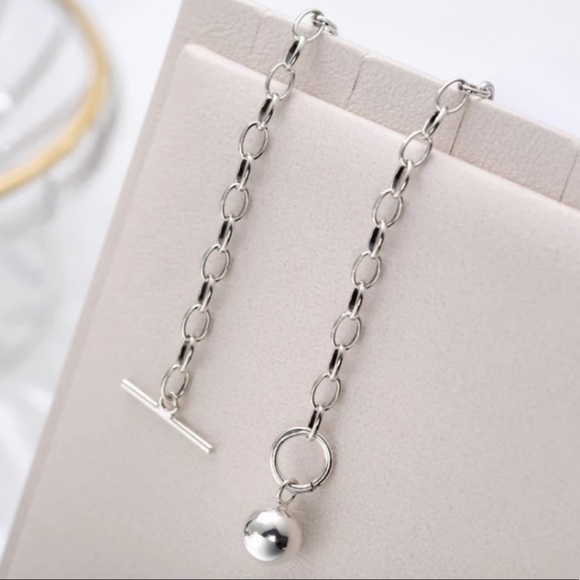 ¥ NEW 925 STERLING SILVER PENDANT CHOKER NECKLACE - Picture 4 of 5